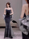 Elegant Square Sleeveless Mermaid Long Prom Dress, PD3576