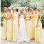 New Yellow Hater Sleeveless Simple Chiffon A-line Wedding Party Affordable Formal Bridesmaid Dress.AB1152