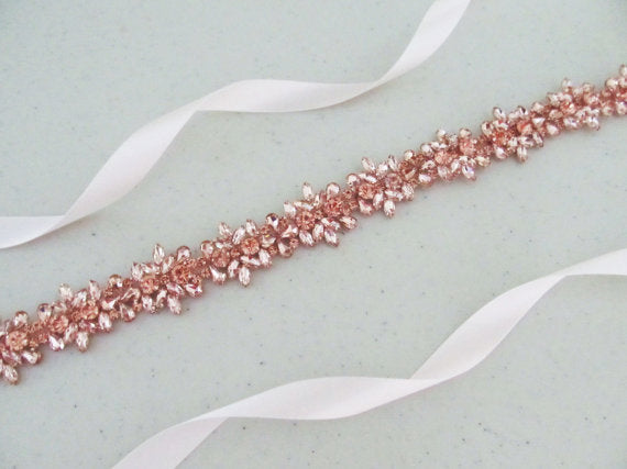 Bridal Belt,Wedding Belt,Rose Gold Crystal Rhinestone Belt,Gorgeous Be AlineBridal Bridal Belt,Wedding Belt,Rose Gold Crystal Rhinestone Belt,Gorgeous Be AlineBridal
