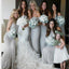 Elegant Sparkly Floor-Length Mermaid Charming Long Formal Cheap Bridesmaid Dresses, WG35