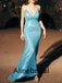 Elegant V-neck Sleeveless Mermaid Long Prom Dress, PD3551