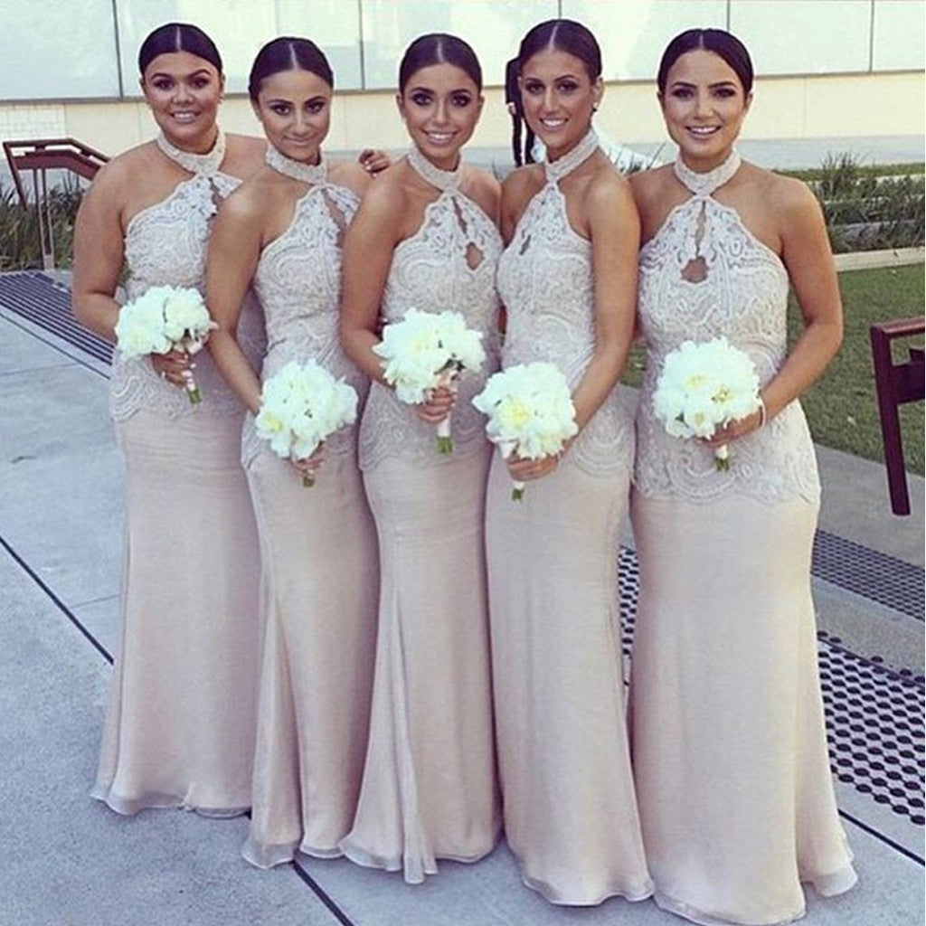 Halter Lace Mermaid Bridesmaid Dresses, Newest Bridesmaid Dresses Halter Lace Mermaid Bridesmaid Dresses, Newest Bridesmaid Dresses