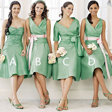 Unique Women Pink Satin Bridesmaid Dresses, Cheap Bridesmaid Dresses, WG149