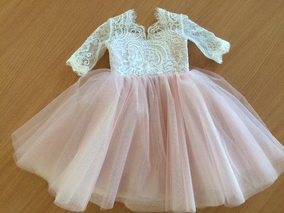 lace top tutu dress Illusion Lace Top Tulle Flower Girl Dresses, Popular Little Girl Dresses with rhinestone Belt, FG033