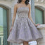 Popular Grey strapless Gorgeous A-line homecoming  dresses,BD00151