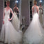 Long Sleeve Sparkly Court Train Elegant Beauty Lace Tulle Wedding Dresses, WD0183