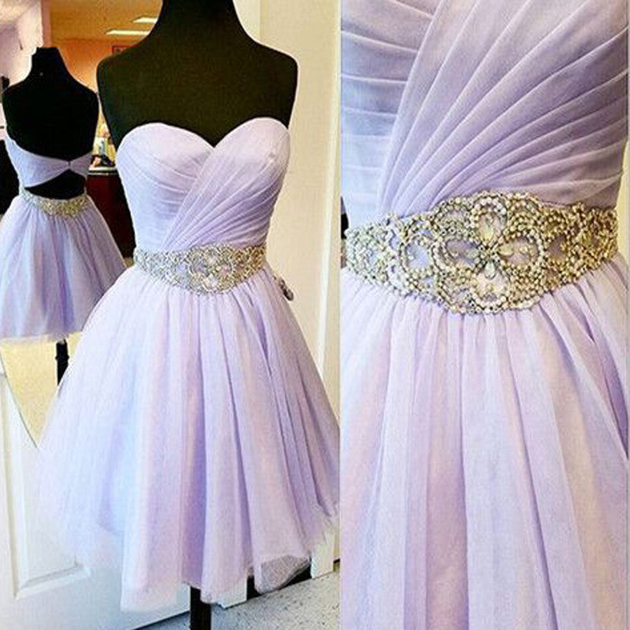 Short lilac sweetheart sparkly evening party graduation homecoming dresses,BD00180