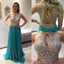 Long Beaded Hater Vintage Elegant Ball Gown Custom Prom Dresses Online. AB015