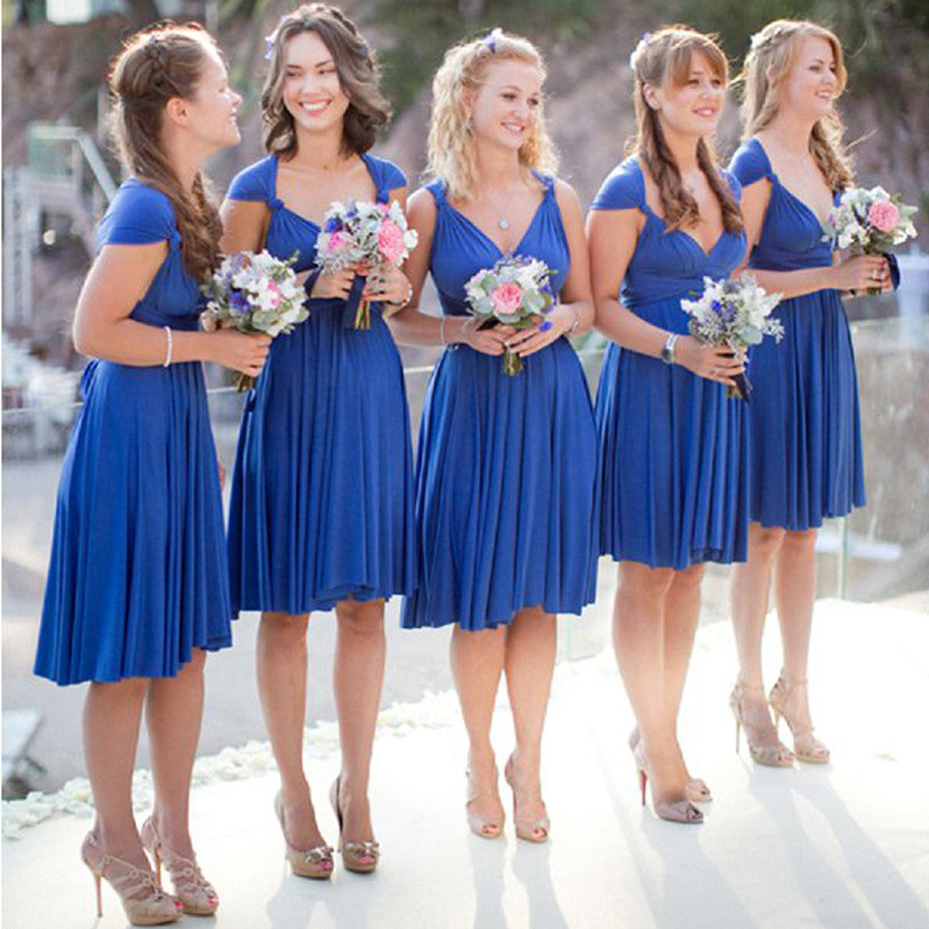 Royal blue Jersey Short Bridesmaid Dresses Royal blue Jersey Short Bridesmaid Dresses
