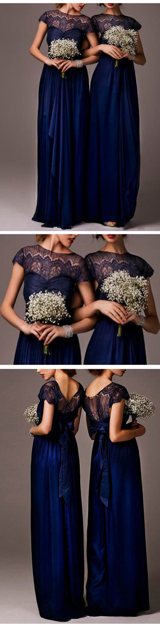 Impressive Discount Cap Sleeve Top Seen-Through Lace Elegant Royal Blu AlineBridal Impressive Discount Cap Sleeve Top Seen-Through Lace Elegant Royal Blu AlineBridal