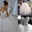 Sparkly Crystal Ball Gown Corset with Beading Sweetheart Tulle Princess Bridal Gown Wedding Dress .WD0110