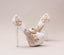 Handmade High Heels Round Toe Pearls Crystal Wedding Shoes, S0038