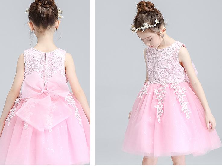 Ivory Round Neck Lace Tulle Flower Girl Dresses, Zip up Cute Little Girl Dresses, FG043