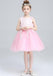 Ivory Round Neck Lace Tulle Flower Girl Dresses, Zip up Cute Little Girl Dresses, FG043
