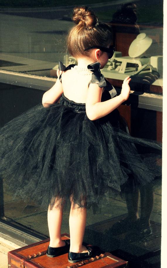 Cool Black Tulle Little Girl Dresses, Affordable Flower Girl Dresses, AlineBridal Cool Black Tulle Little Girl Dresses, Affordable Flower Girl Dresses, AlineBridal