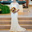 Custom Make Round Neck Open Back Sexy Mermaid Long Lace Wedding Party Dresses, WD0039