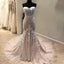Stunning Sweetheart Strapless Lace Appliques Mermaid Lace Up Back Prom Dresses,PD00052
