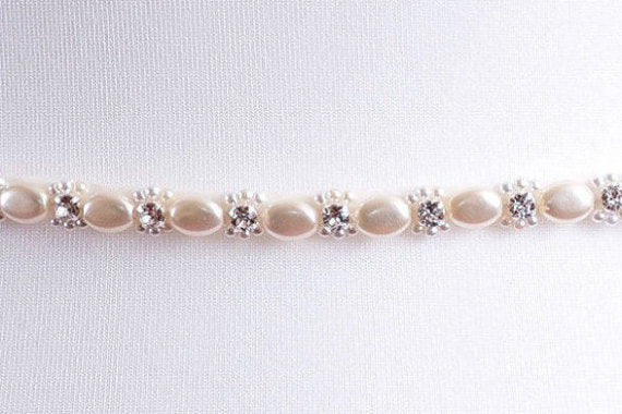 Bridal Belt Rhinestone and Pearl Bridal Sash Embellished Belt Wedding Belt  crystal Rhinestone Belt Pearl Bridal Belt EYM B044 -  Singapore