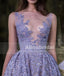 Gorgeous Lace Illusion Neck Deep V-neck Sleeveless Ball Gown Prom Gown Dresses,PD00051