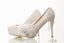 Lace Pearls Women Wedding Bridal Shoes With Pointed Toes, S019