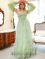 Elegant Sweetheart Half sleeves A-line Long Prom Dress, PD3622