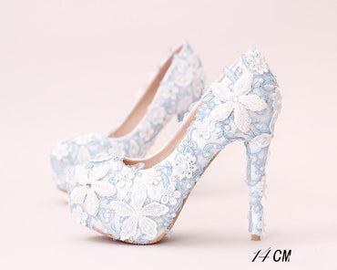 Popular Handmade Pearls Rhinestone Pointed Toe Crystal Wedding Shoes, S027 Popular Handmade Pearls Rhinestone Pointed Toe Crystal Wedding Shoes, S027