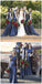 Charming Popular Cap Sleeve Round Neck Royal Blue Sequin Mermaid Long Bridesmaid Dresses, WG61