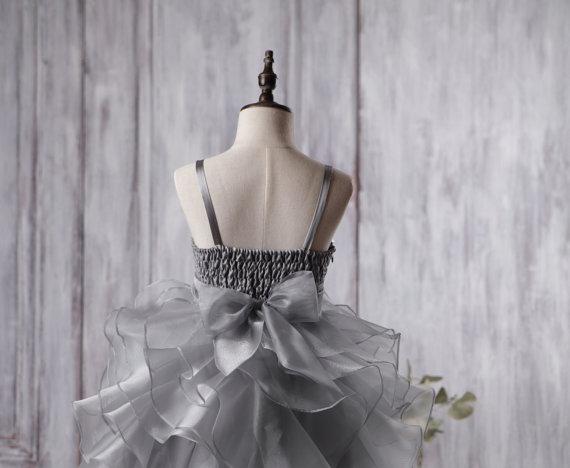 grey tutu dress and White Dress, Flower Girl Dress, Grey Tutu Dress, Silver and White Tutu Dress, Tutu while the bedazzled bodice sparkles brilliantly with dazzling firework motifs Dark Grey Sequin Organza Bustled