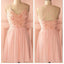 peach pink spaghetti strap freshman homecoming dress,BD0074