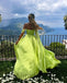 Sexy Off shoulder V-neck Sleeveless A-line Long Prom Dress, PD3581