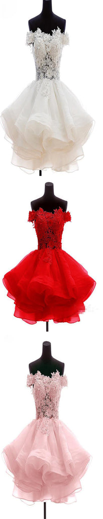 popular lace off shoulder different color lovely unique casual homecoming dresses,BD0085