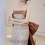 Elegant Strapless Sleeveless Sheath Long Prom Dress, PD3574