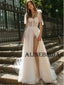 A-line Sparkly Unique Hot Beach Wedding Dresses WD1203
