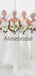 Affordable White Satin Mermaid Simple Long Bridesmaid Dresses AB4210