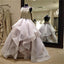 Long Fluffy Organza Princess Ball Gown Backless Wedding Dresses, WD0125