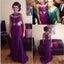 Long Custom Purple High Neck Mermaid Stunning Cocktail Evening Party Prom Dresses Online,PD0177