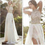 Popular Convertible Lace Chiffon Backless Sexy High Neck Side Slit Wedding Dresses,  PD0018