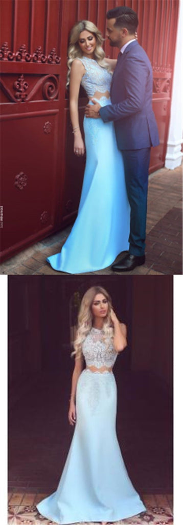 Two Pieces Mermaid Elegant Charming Evening Cocktail Prom Dresses Long Online,PD0190
