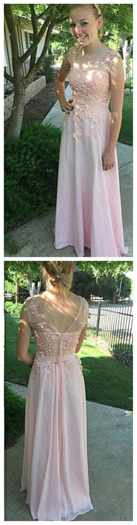 Long Pink Scoop Pretty Party Lovely Popular Evening Party Prom Gown Dress,PD0065
