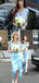 Blue Mermaid Unique Elegant Bridesmaid Dresses AB4238
