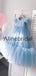Blue Pink Tulle Cute Cheap Flower Girl Dresses FGS147