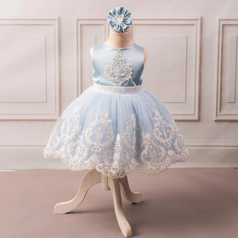 Graceful Sky Blue A-line Tulle Flower Girl Dress, FGS104  AlineBridal