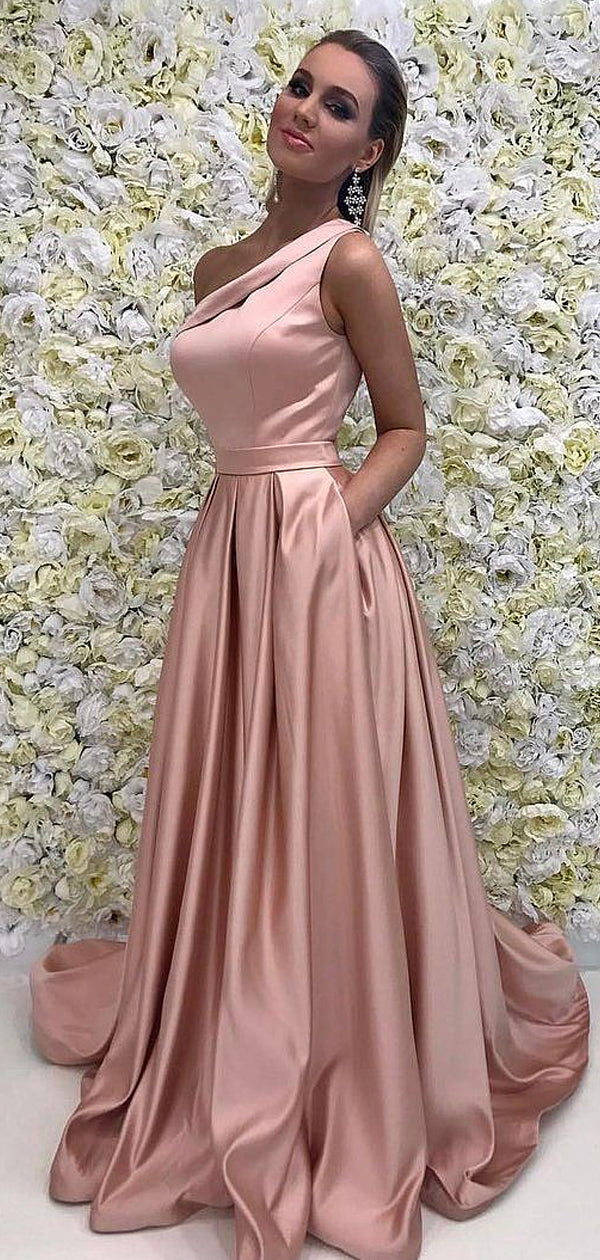 Satin blush outlet pink dress