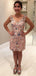 Blush Pink Tulle Beading Applique Two Piece Prom Dresses.PD00215