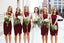 Burgundy Jersey Sheath Sleeveless Short Bridesmaid Dresses, AB4040
