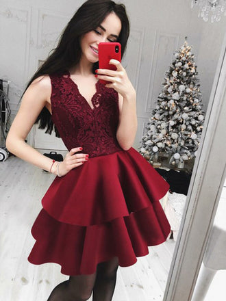 Strapless A-line Elegant Long Lace Appliques Prom Dresses, PD1028