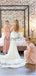 Charming Pink Simple Jersy Beach Long Bridesmaid Dresses AB4203