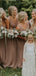 Charming V-neck Formal Beach Long Bridesmaid Dresses AB4204