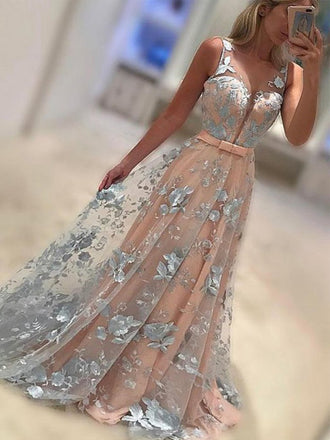 A-line Halter Green Backless Long Popular Prom Dresses, PD0057