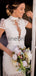 Charming Vintage Lace High Neck See Through Sheath Wedding Dresses, AB1541